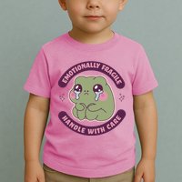 Emotionally Fragile Handle With Care Cute Crying Frog Toddler T-Shirt
