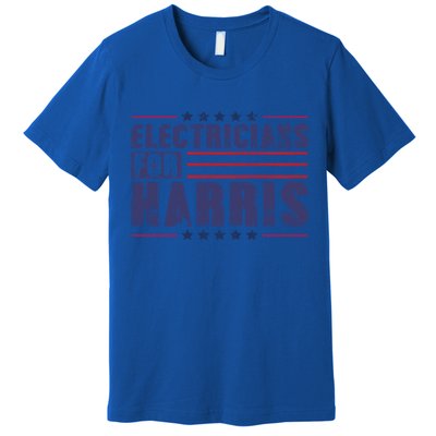 Electricians For Harris President Election 2024 Kamala Cute Gift Premium T-Shirt