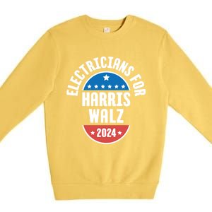 Electricians For Harris Walz 2024 Gift Premium Crewneck Sweatshirt