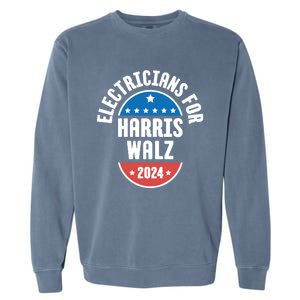 Electricians For Harris Walz 2024 Gift Garment-Dyed Sweatshirt