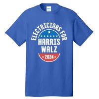 Electricians For Harris Walz 2024 Gift Tall T-Shirt