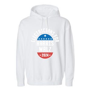 Electricians For Harris Walz 2024 Gift Garment-Dyed Fleece Hoodie