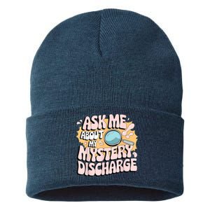 Embarrassing Funny Inappropriate Discharge Adult Humor Sustainable Knit Beanie