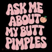Embarrassing Funny Inappropriate Butt Pimples Humor Drawstring Bag