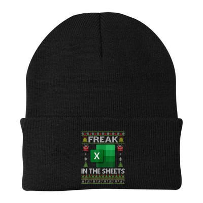 Excel Freak In The Sheets Spreadsheet Ugly Christmas Funny Knit Cap Winter Beanie