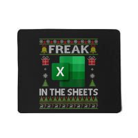 Excel Freak In The Sheets Spreadsheet Ugly Christmas Funny Mousepad