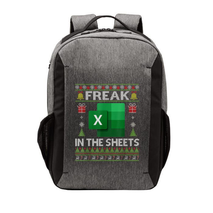 Excel Freak In The Sheets Spreadsheet Ugly Christmas Funny Vector Backpack