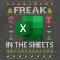 Excel Freak In The Sheets Spreadsheet Ugly Christmas Funny Vector Backpack