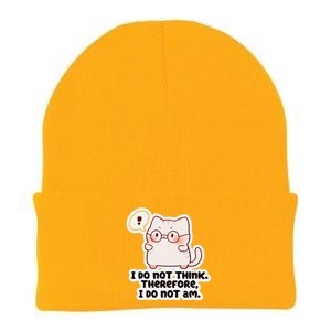 Ellie Furrington I Do Not Think Therefore I Do Not Am. Knit Cap Winter Beanie