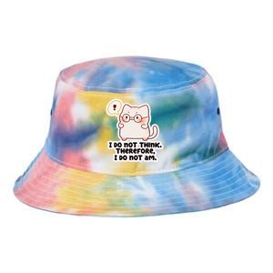 Ellie Furrington I Do Not Think Therefore I Do Not Am. Tie Dye Newport Bucket Hat