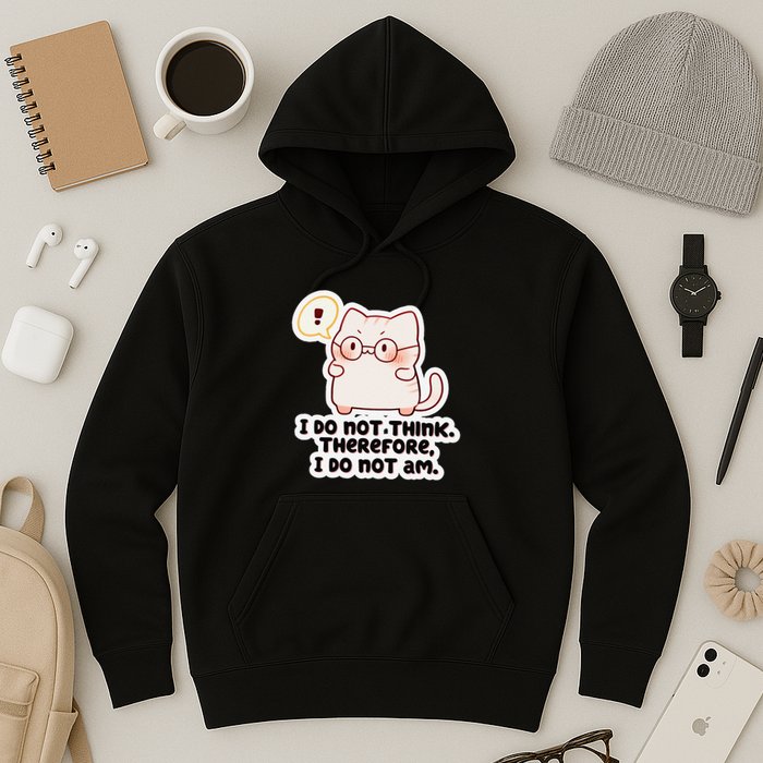 Ellie Furrington I Do Not Think Therefore I Do Not Am. Hoodie