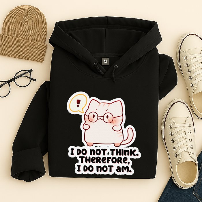 Ellie Furrington I Do Not Think Therefore I Do Not Am. Hoodie