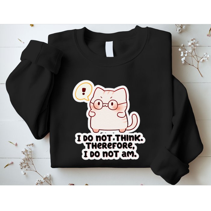 Ellie Furrington I Do Not Think Therefore I Do Not Am. Sweatshirt