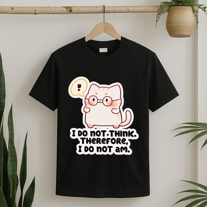 Ellie Furrington I Do Not Think Therefore I Do Not Am. T-Shirt
