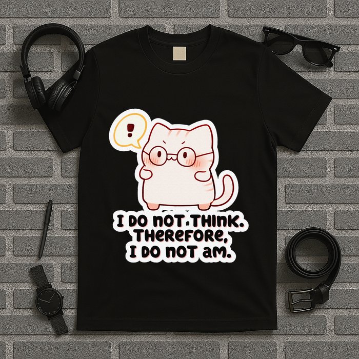 Ellie Furrington I Do Not Think Therefore I Do Not Am. T-Shirt