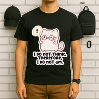 Ellie Furrington I Do Not Think Therefore I Do Not Am. T-Shirt
