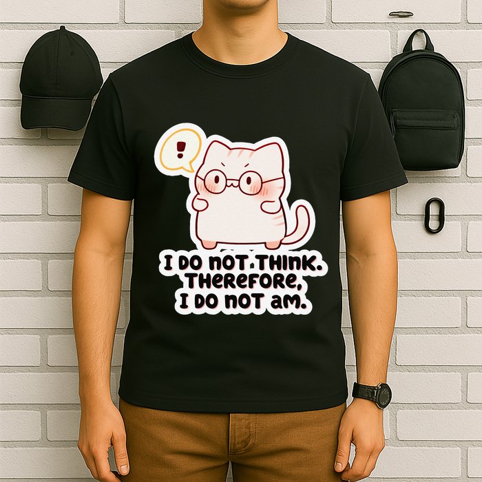 Ellie Furrington I Do Not Think Therefore I Do Not Am. T-Shirt