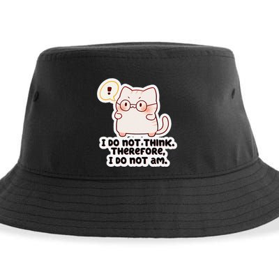 Ellie Furrington I Do Not Think Therefore I Do Not Am. Sustainable Bucket Hat