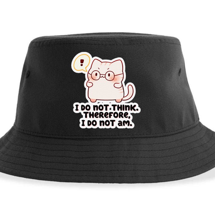 Ellie Furrington I Do Not Think Therefore I Do Not Am. Sustainable Bucket Hat