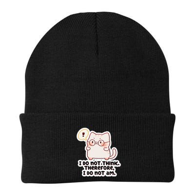 Ellie Furrington I Do Not Think Therefore I Do Not Am. Knit Cap Winter Beanie