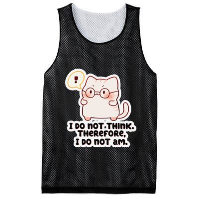 Ellie Furrington I Do Not Think Therefore I Do Not Am. Mesh Reversible Basketball Jersey Tank
