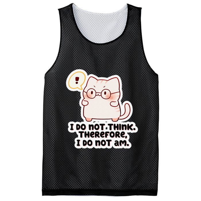 Ellie Furrington I Do Not Think Therefore I Do Not Am. Mesh Reversible Basketball Jersey Tank