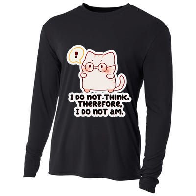 Ellie Furrington I Do Not Think Therefore I Do Not Am. Cooling Performance Long Sleeve Crew