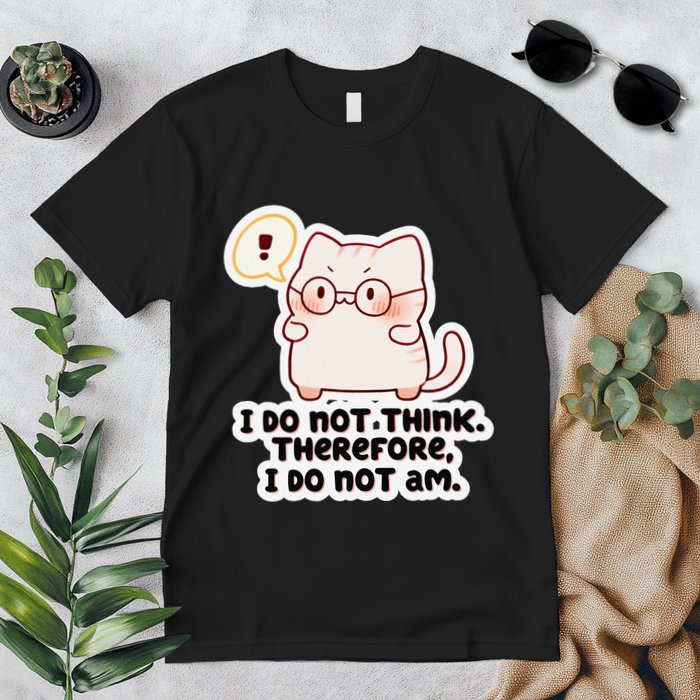 Ellie Furrington I Do Not Think Therefore I Do Not Am. Premium T-Shirt