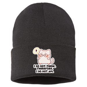 Ellie Furrington I Do Not Think Therefore I Do Not Am. Sustainable Knit Beanie