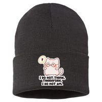 Ellie Furrington I Do Not Think Therefore I Do Not Am. Sustainable Knit Beanie