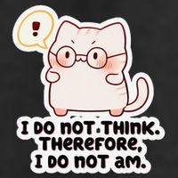 Ellie Furrington I Do Not Think Therefore I Do Not Am. 25L Jumbo Tote