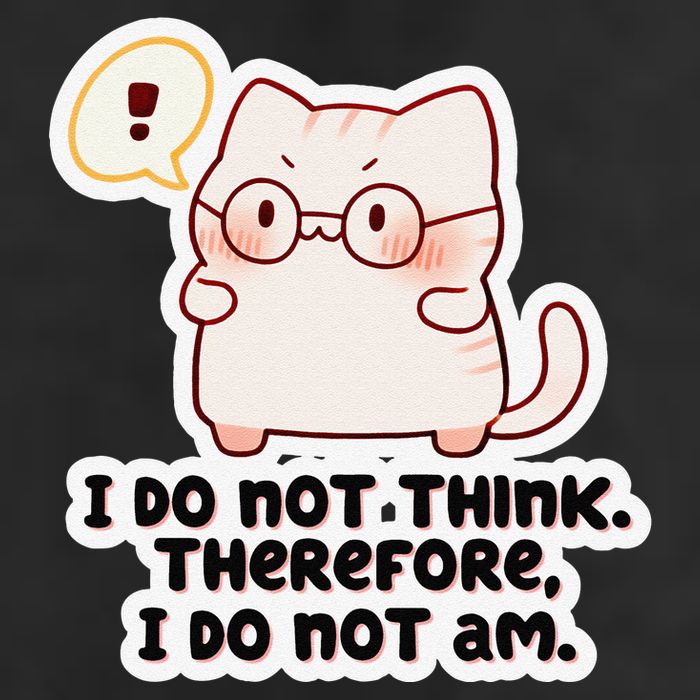 Ellie Furrington I Do Not Think Therefore I Do Not Am. 25L Jumbo Tote