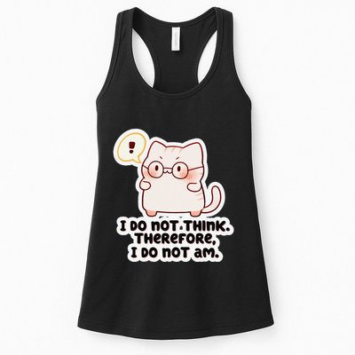 Ellie Furrington I Do Not Think Therefore I Do Not Am. Womens Tank Top