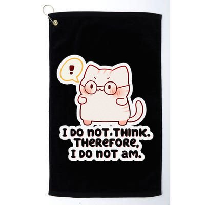 Ellie Furrington I Do Not Think Therefore I Do Not Am. Golf Towel