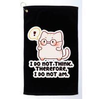 Ellie Furrington I Do Not Think Therefore I Do Not Am. Golf Towel