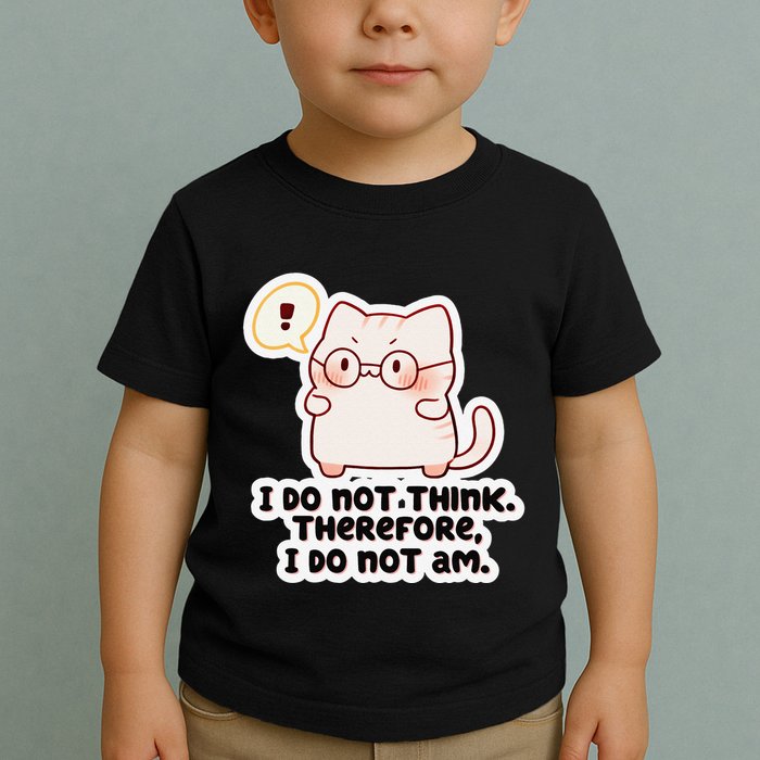 Ellie Furrington I Do Not Think Therefore I Do Not Am. Toddler T-Shirt