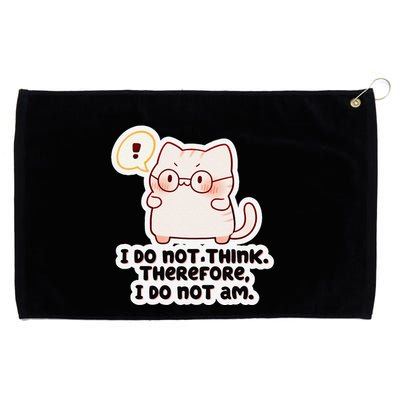 Ellie Furrington I Do Not Think Therefore I Do Not Am. Grommeted Golf Towel