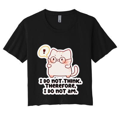 Ellie Furrington I Do Not Think Therefore I Do Not Am. Crop Top