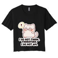 Ellie Furrington I Do Not Think Therefore I Do Not Am. Crop Top