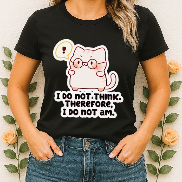 Ellie Furrington I Do Not Think Therefore I Do Not Am. Womens T-Shirt