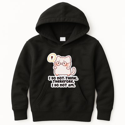 Ellie Furrington I Do Not Think Therefore I Do Not Am. Kids Hoodie