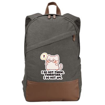 Ellie Furrington I Do Not Think Therefore I Do Not Am. Cotton Canvas Backpack