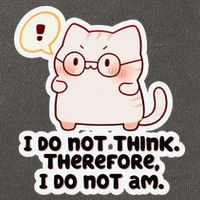 Ellie Furrington I Do Not Think Therefore I Do Not Am. Cotton Canvas Backpack