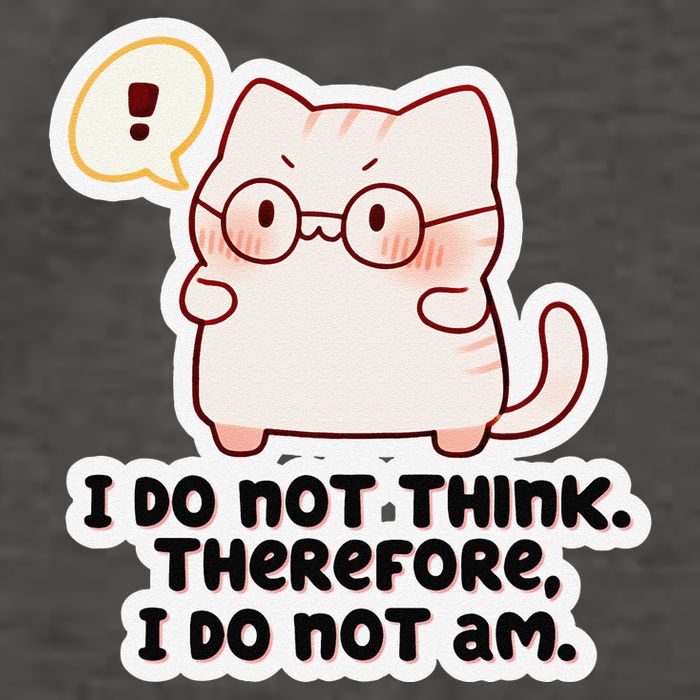 Ellie Furrington I Do Not Think Therefore I Do Not Am. Vector Backpack