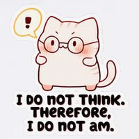 Ellie Furrington I Do Not Think Therefore I Do Not Am. Garment-Dyed Sweatshirt
