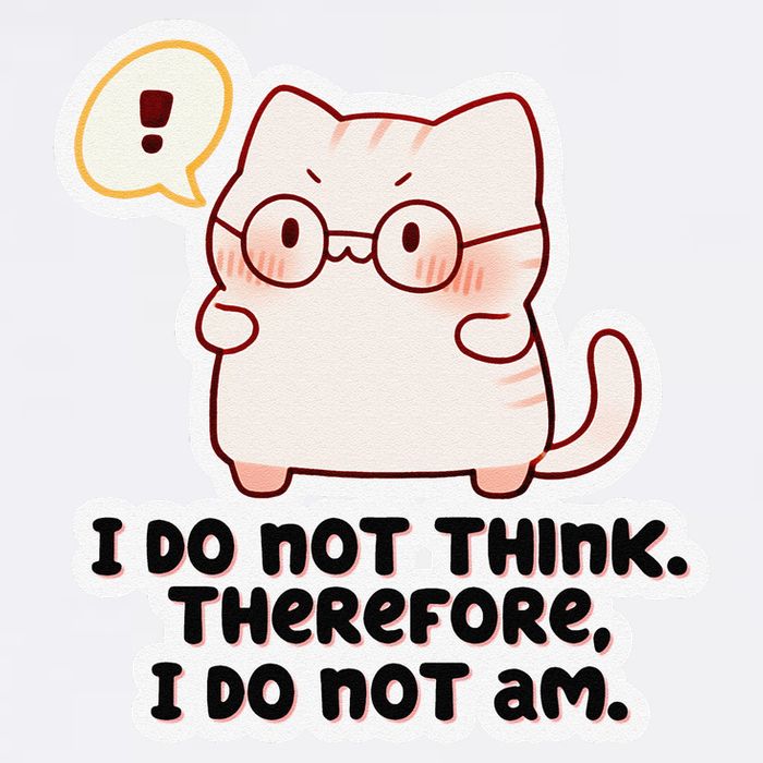 Ellie Furrington I Do Not Think Therefore I Do Not Am. Garment-Dyed Sweatshirt