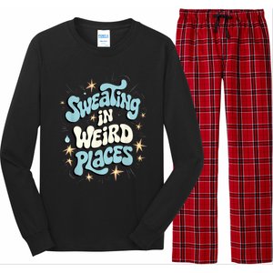 Embarrassing Funny Inappropriate Sweating Adult Humor Long Sleeve Pajama Set