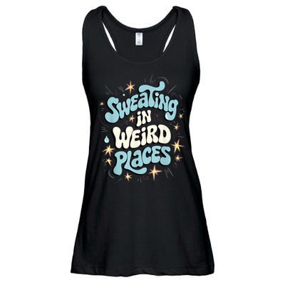 Embarrassing Funny Inappropriate Sweating Adult Humor Ladies Essential Flowy Tank