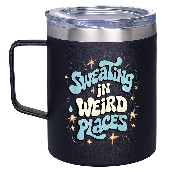 Embarrassing Funny Inappropriate Sweating Adult Humor 12oz Stainless Steel Coffee Mug