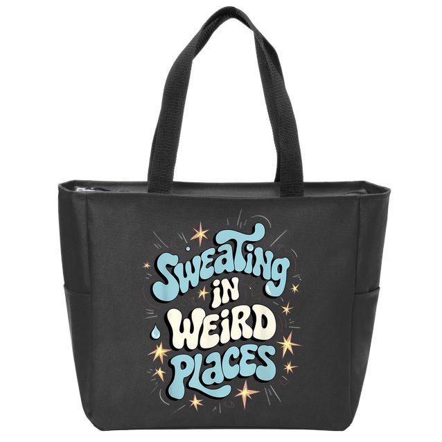 Embarrassing Funny Inappropriate Sweating Adult Humor Zip Tote Bag